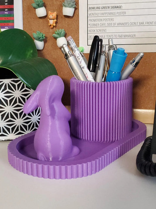 Modern Bunny Tray Holder | Easter Decor | Farmhouse Bunny Organizer