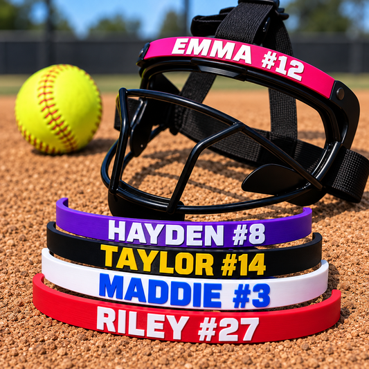 Softball Face Mask Name Plate