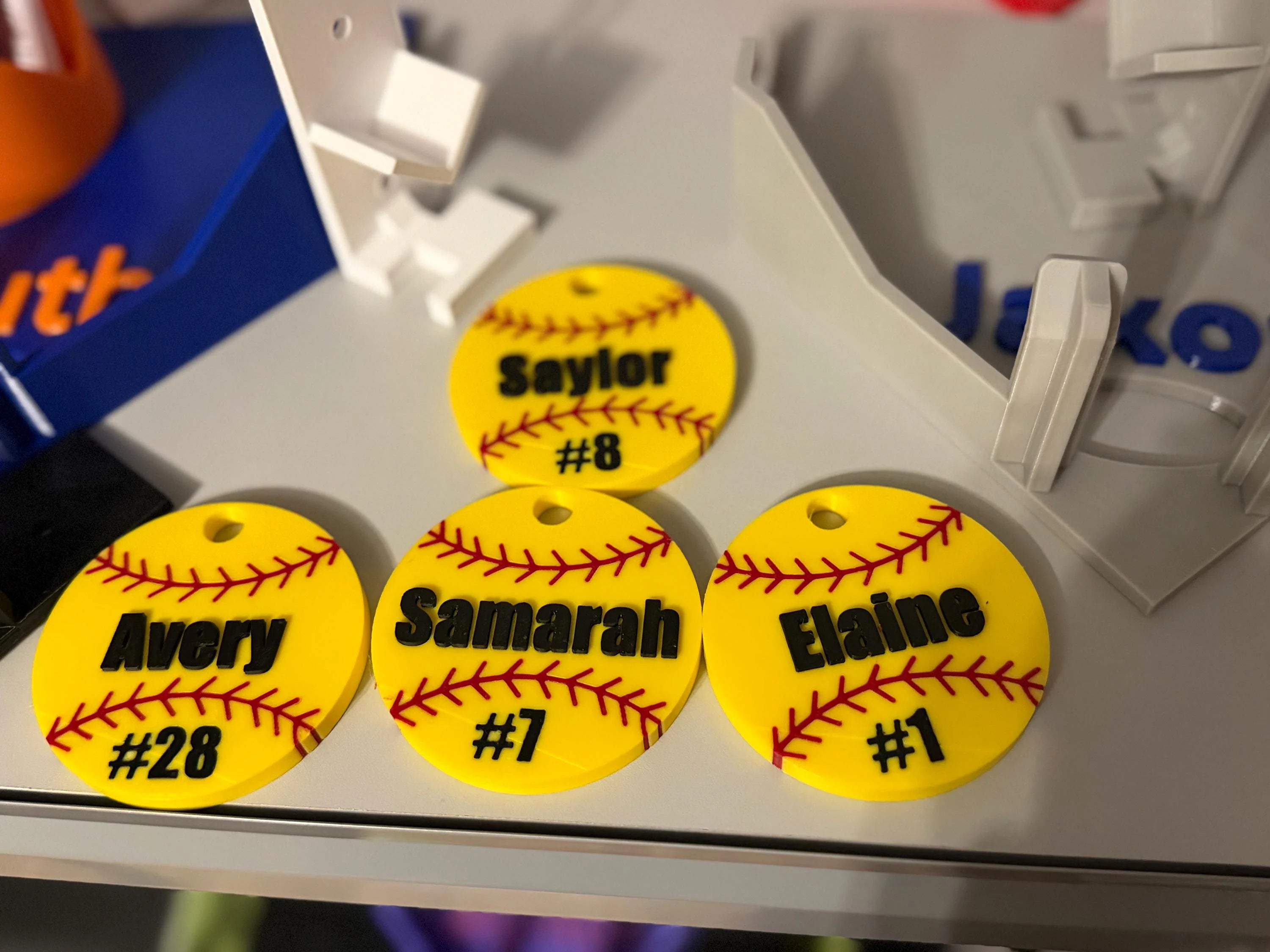 Custom Softball Keychains
