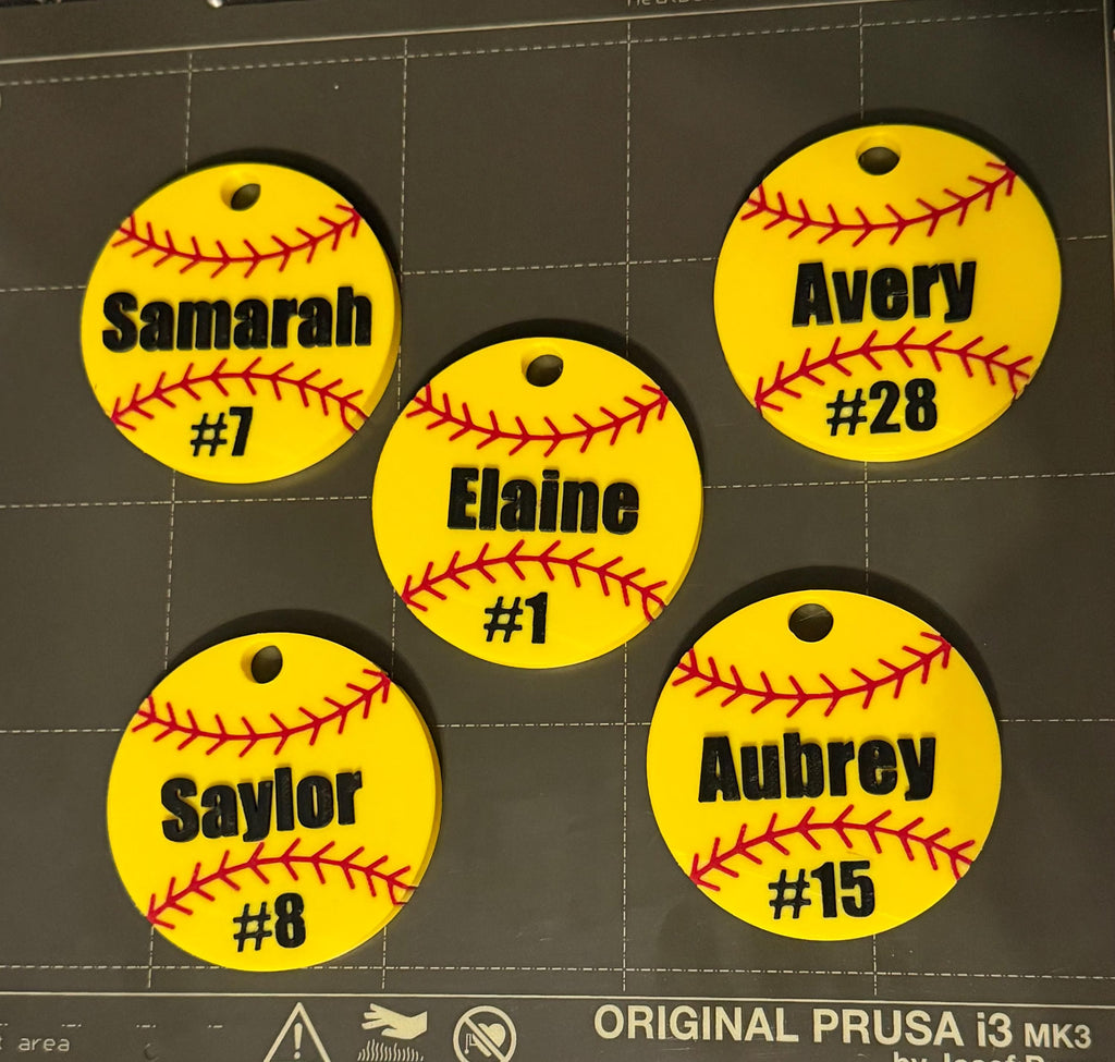 Custom Softball Keychains