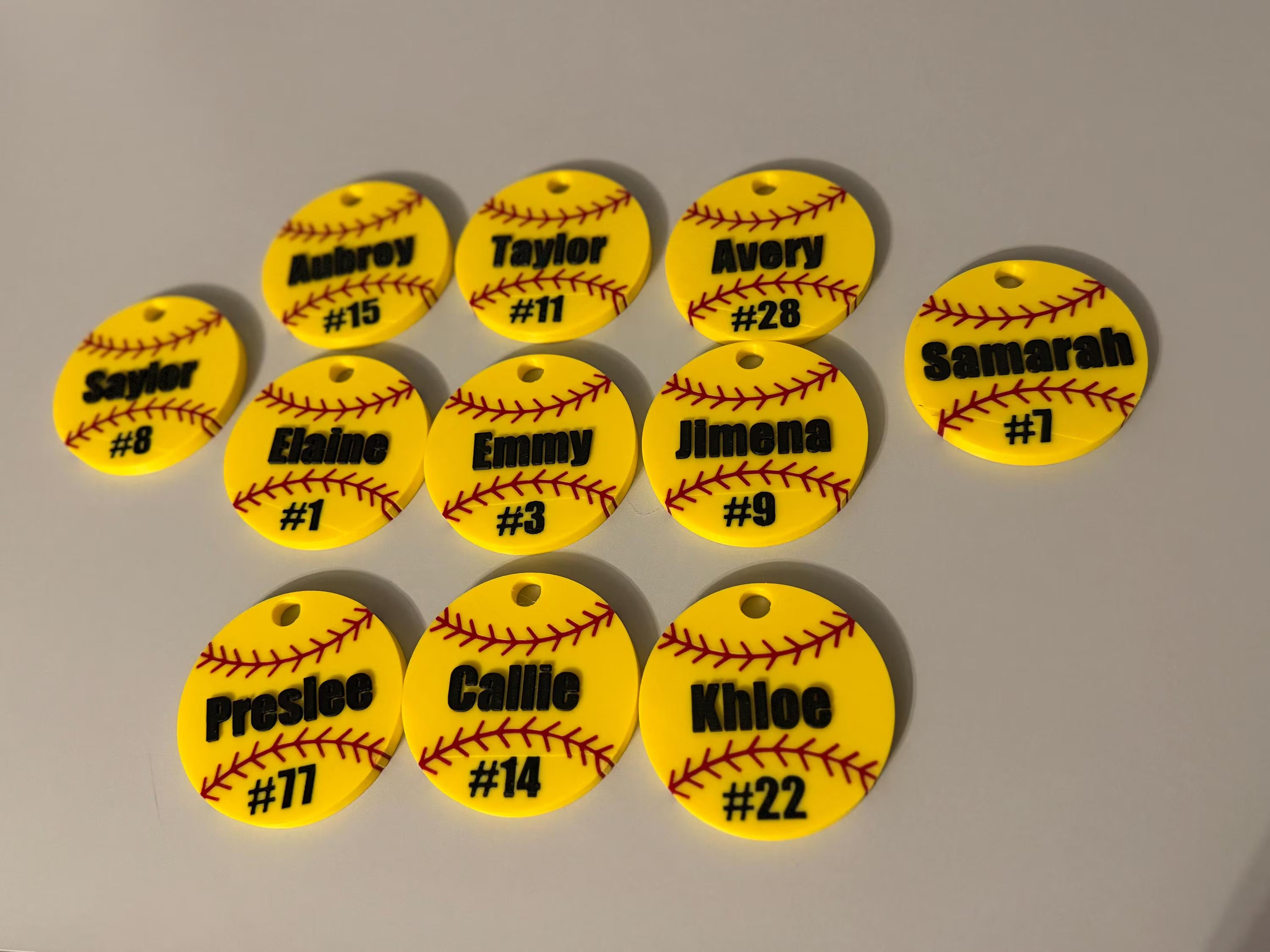 Custom Softball Keychains